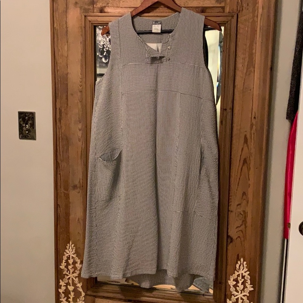 Kristensen Du Nord Silk Searsucker Dress Medium
